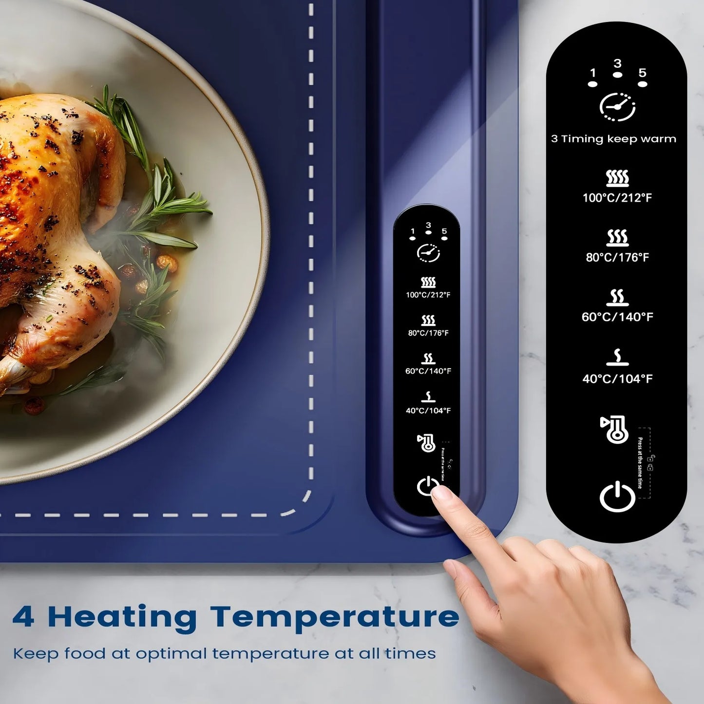 Fast Heating Silicone Pad - Roll Up Hot Plate, Table Safe