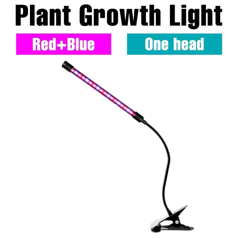 Grow Light Full Spectrum Clip Lamp with Timer & Dimmable