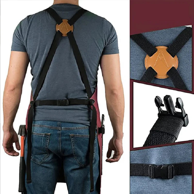 Chef Apron Multi-Pocket Canvas for Kitchen & Garden