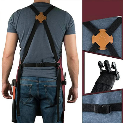 Chef Apron Multi-Pocket Canvas for Kitchen & Garden